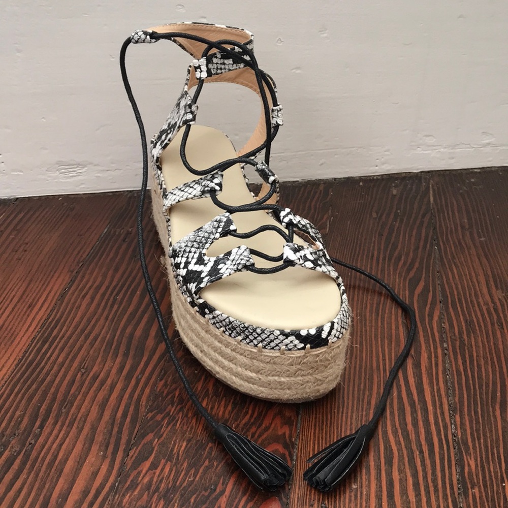 Snakeskin Platform Heels